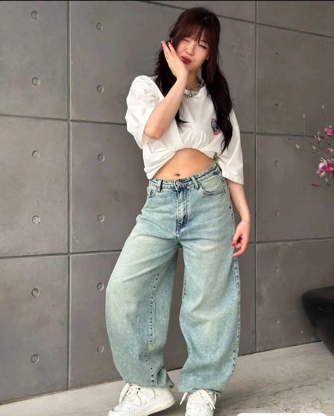 Джинсы багги Denim