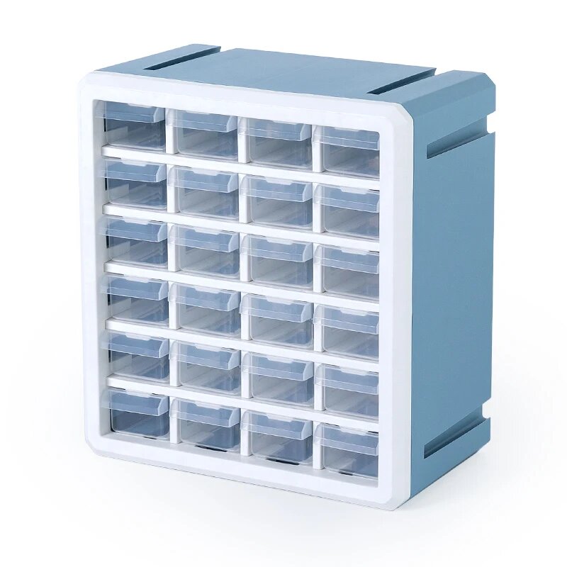 Пластиковый органайзер 24 ящика синего цвета, 24 Divisions blue, Buy at a Low Price 1