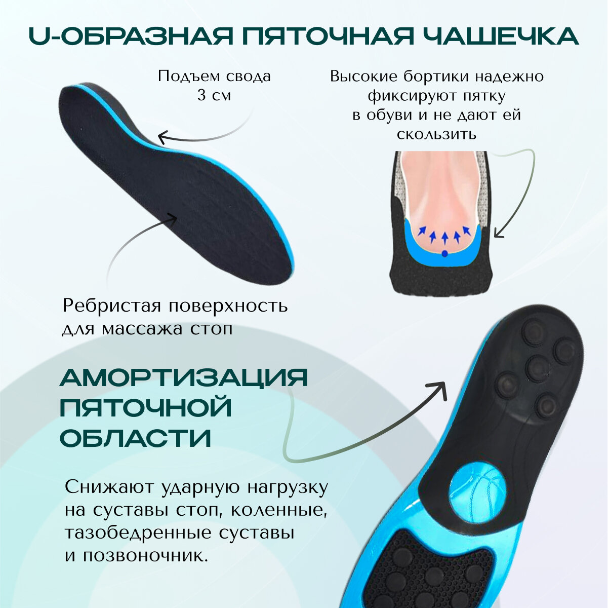 Ортопедические Стельки MyBalance Стельки для обуви ортопедические массажные размер 41-42