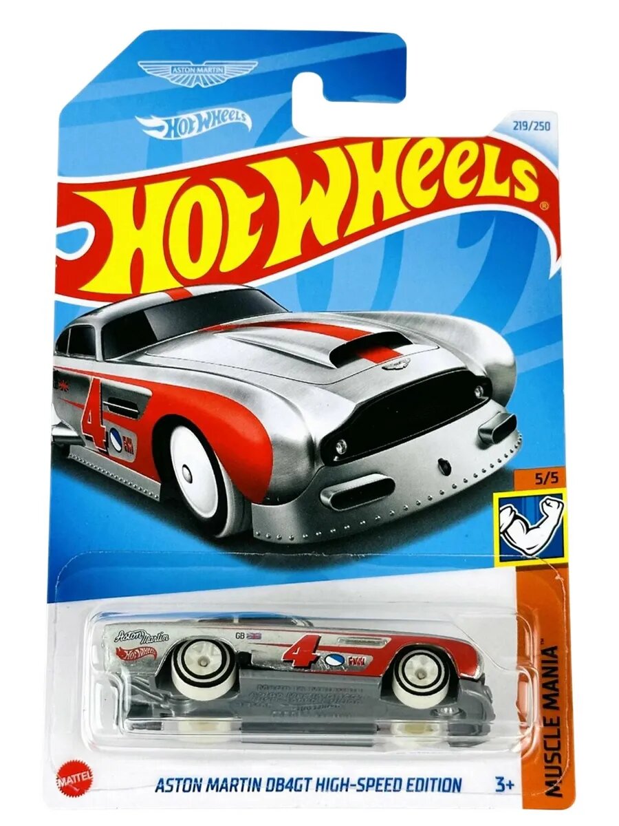 HRY86 Hot Wheels машинка металлическая игрушка коллекционная масштабная модель Aston Martin DB4GT High-Speed Edition Кейс 2024