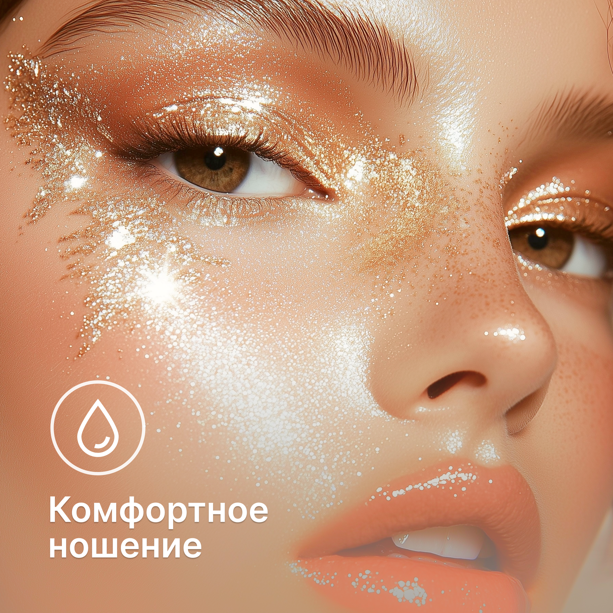 Цветные Контактные Линзы Цветные контактные линзы Офтальмикс Colors New (2 линзы)-6.00 R.8.6 Hazel(Мускатный орех)