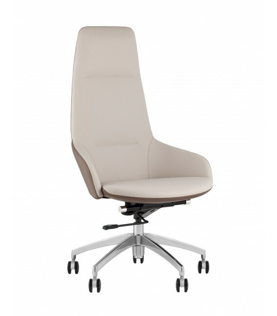 Кресло руководителя Суверето светло-серый, коричневый