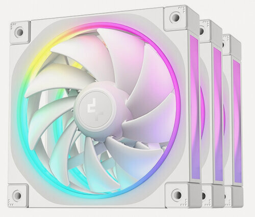 Изображение товара Вентиляторы для корпуса Deepcool FL12 WH-3 IN 1 3шт (R-FL12-WHAPN3-G)