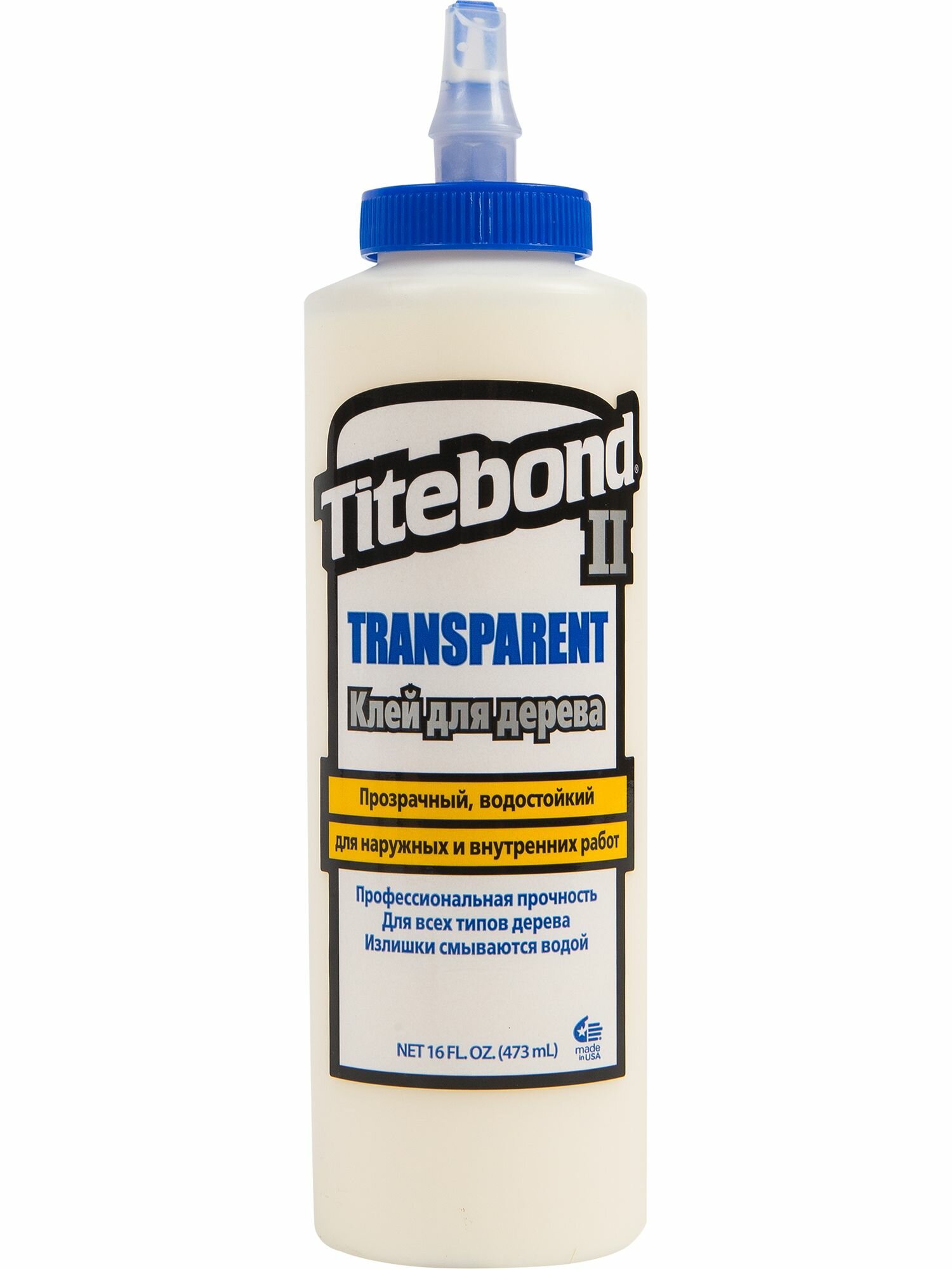 Клей столярный Titebond II влагостойкий прозрачный 473 мл