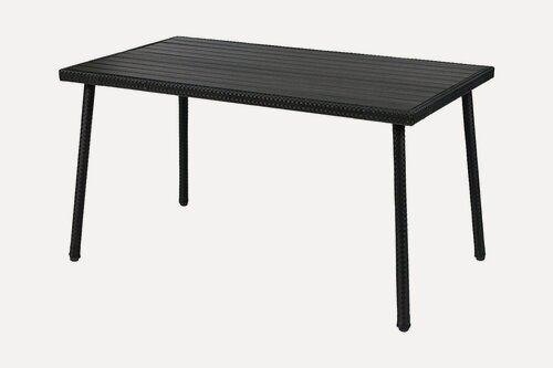 Изображение товара Стол садовый Hoff Sconto, 140х73х80 см, искусственный ротанг, цвет черный