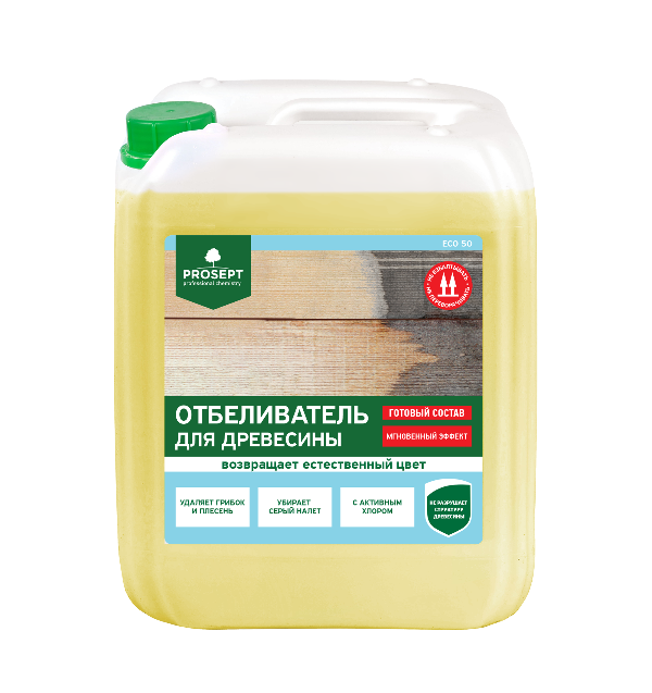 Отбеливатель для Древесины 5л Prosept Eco 50 для Внутренних и Наружных Работ / Просепт Эко 50.