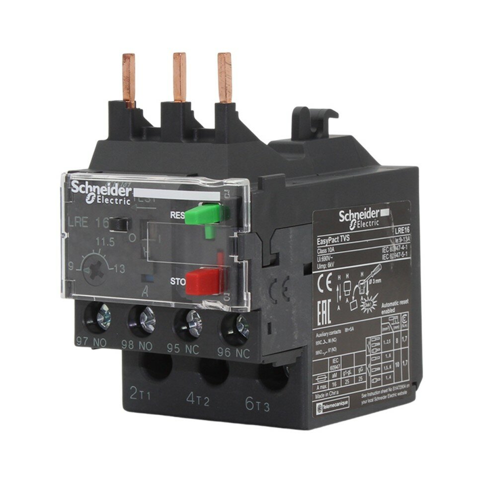 Schneider Electric LRE16 Тепловое реле 9-13А — фото 1