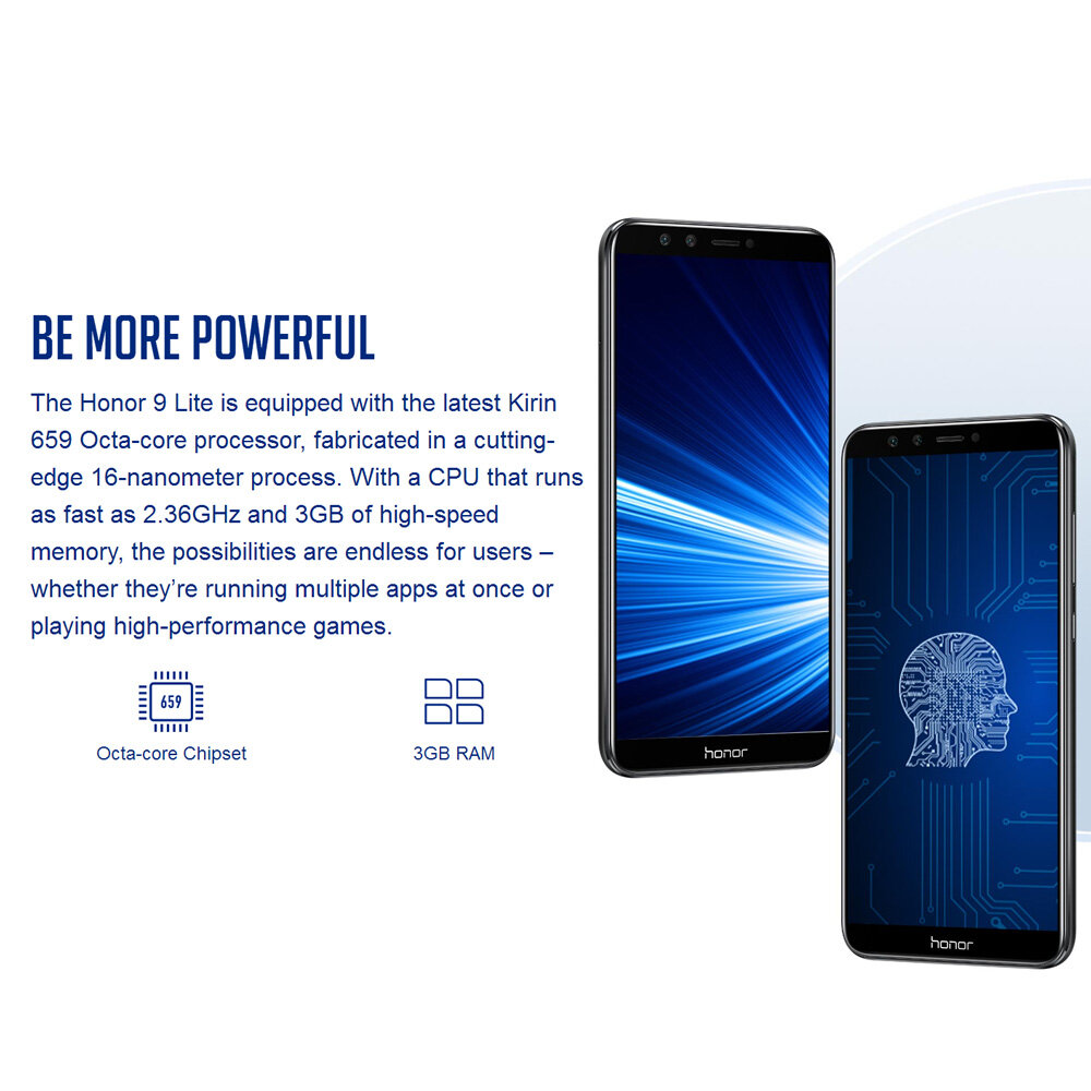 Honor 9 Lite 4G мобильный телефон 4 ГБ+32 ГБ Octa-core 13MP Four