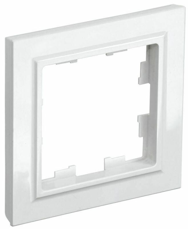 Рамка 1 м BRITE РУ 1 БрБ бел  IEK BR M12 K01