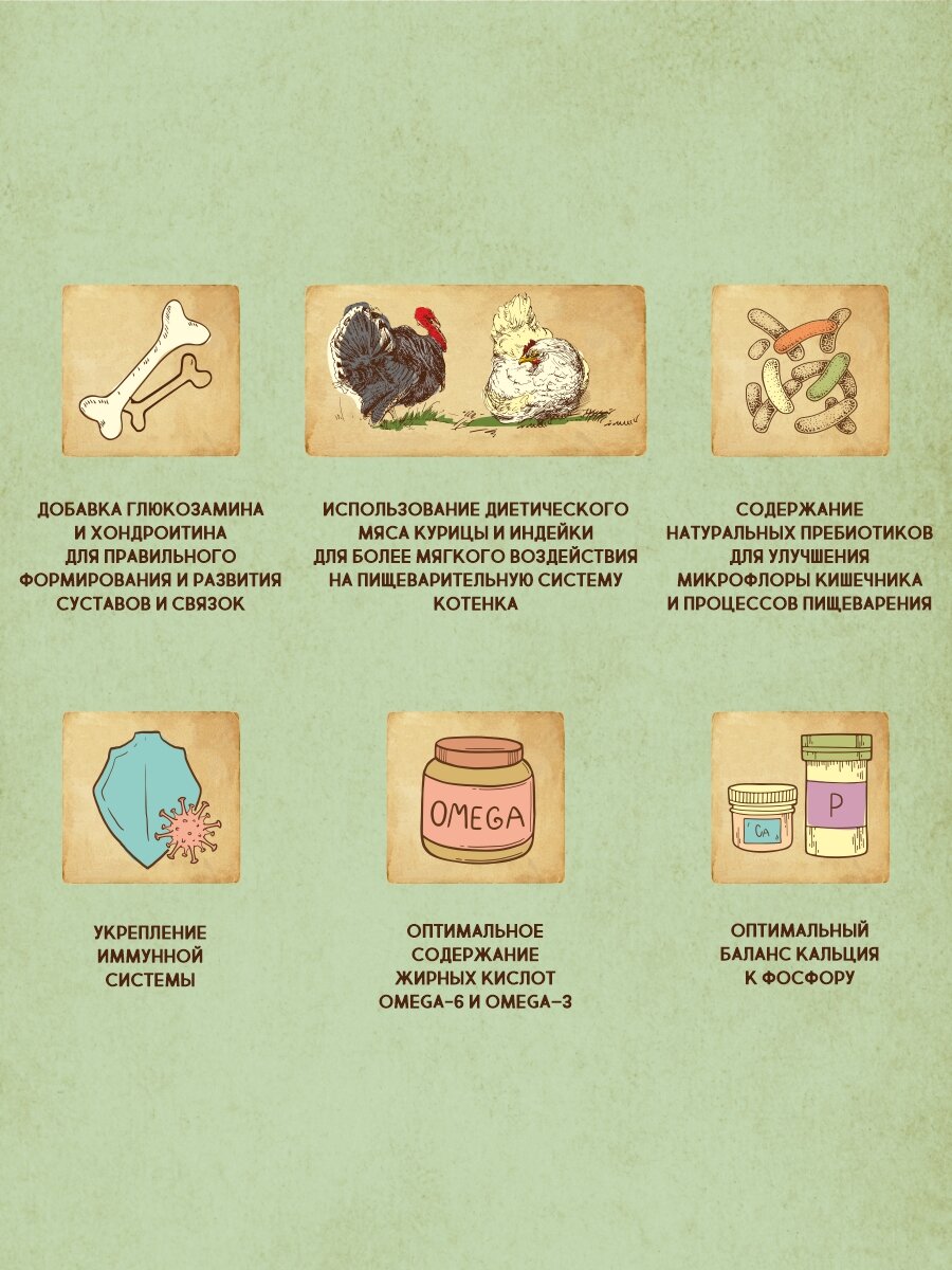 Корм для котят сухой кошачий премиум 400 г DEZZIE (Дэззи) Kitten, Курица с Индейкой — фото 1
