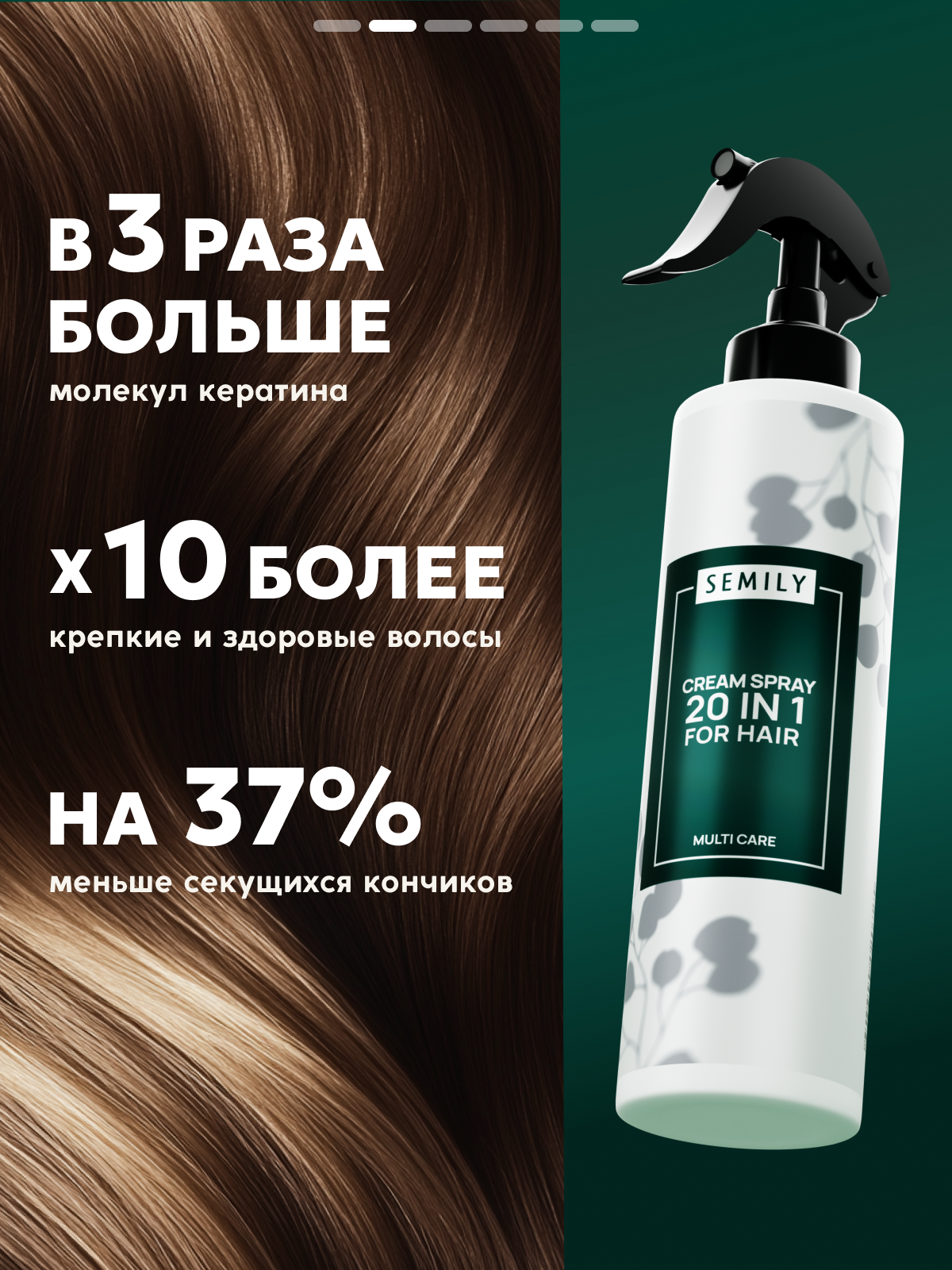 Набор косметики SEMILY, спрей + маска для волос, кератиновый уход, 500 мл — фото 1