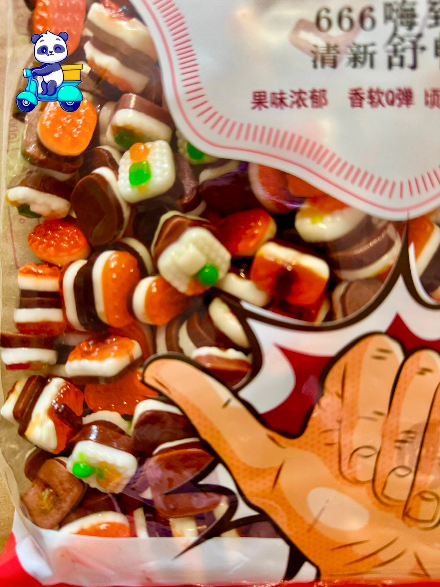 2500гр Мармелад мини Суши ассорти вкусов/Большая упаковка мягкого мармелада
