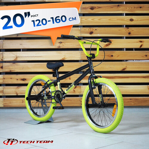 фото Велосипед bmx 20" tech team goof (2025), черный, на рост 120-160см techteam