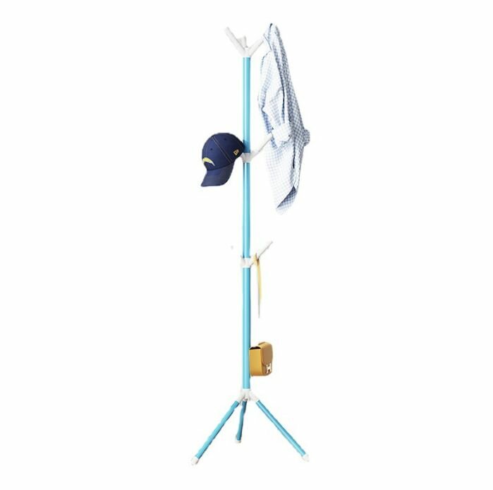 Вешалка напольная, цвет: голубой, размер - 178х46см. , материал металл/пластик. — фото 1