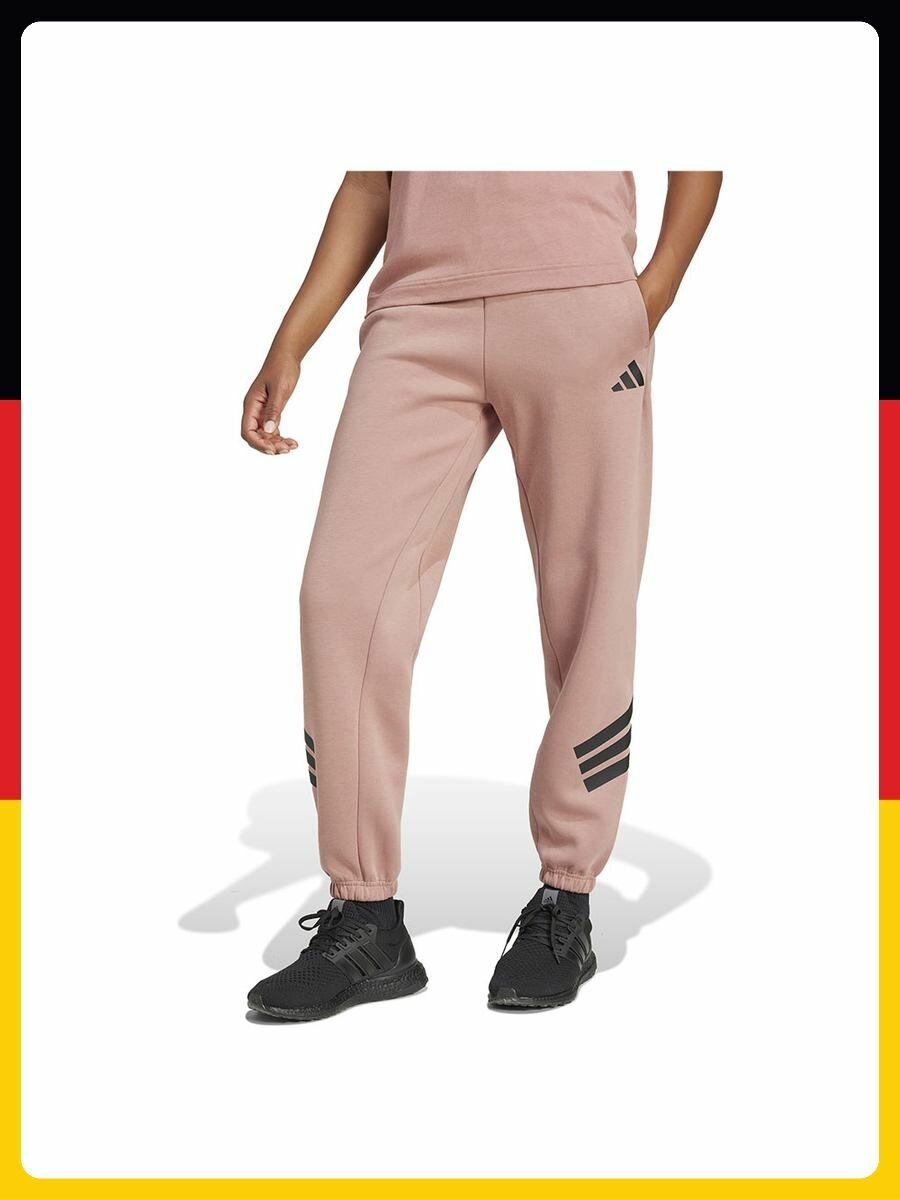 Брюки спортивные adidas, размер S, розовый
