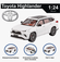 Машинка игрушка металлическая Toyota Sport