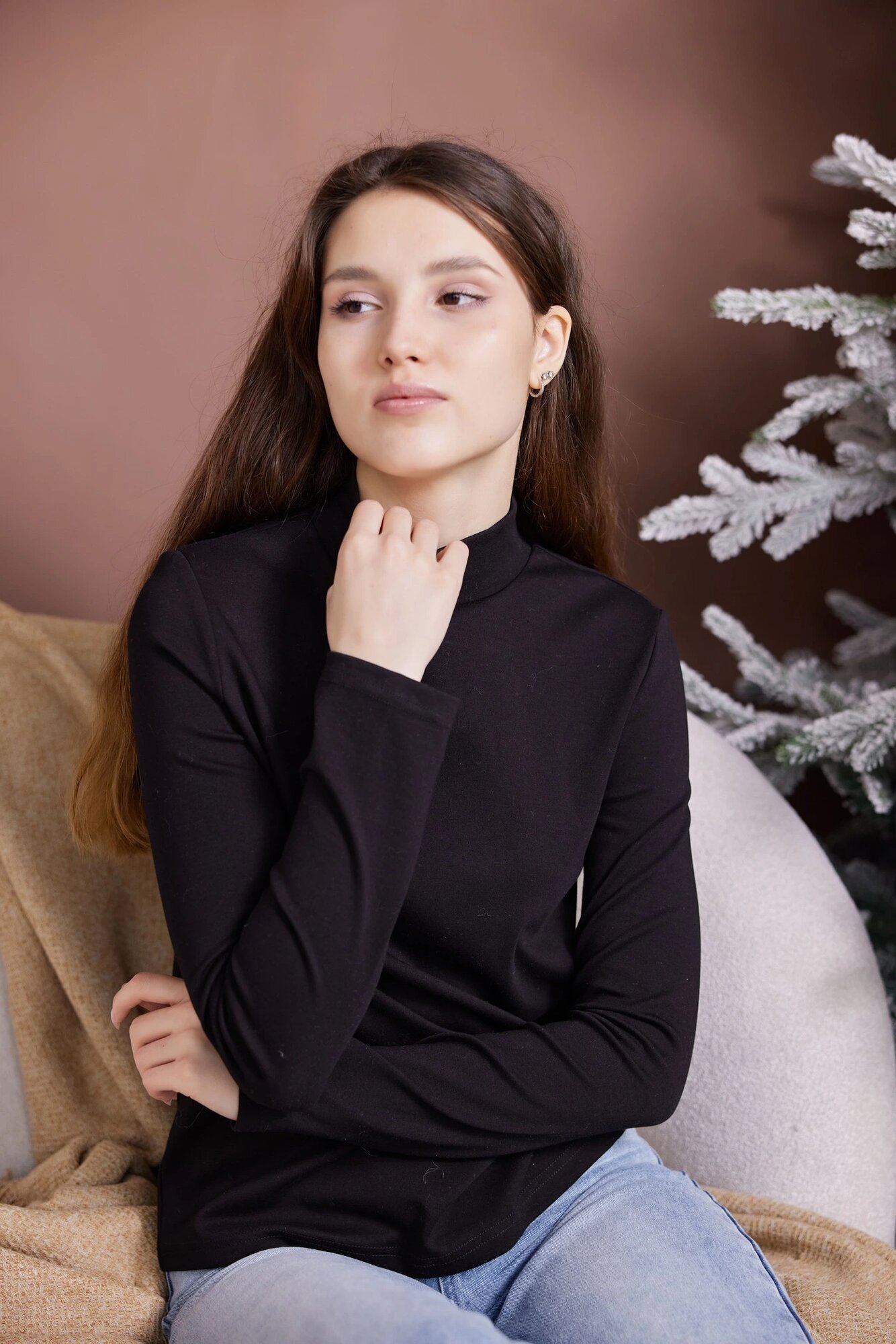 Лонгслив Selfie, размер XS, , черный — фото 1