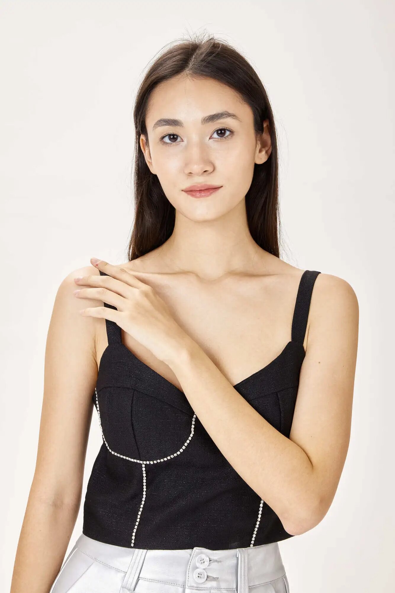 Топ Selfie, размер XS, черный — фото 1