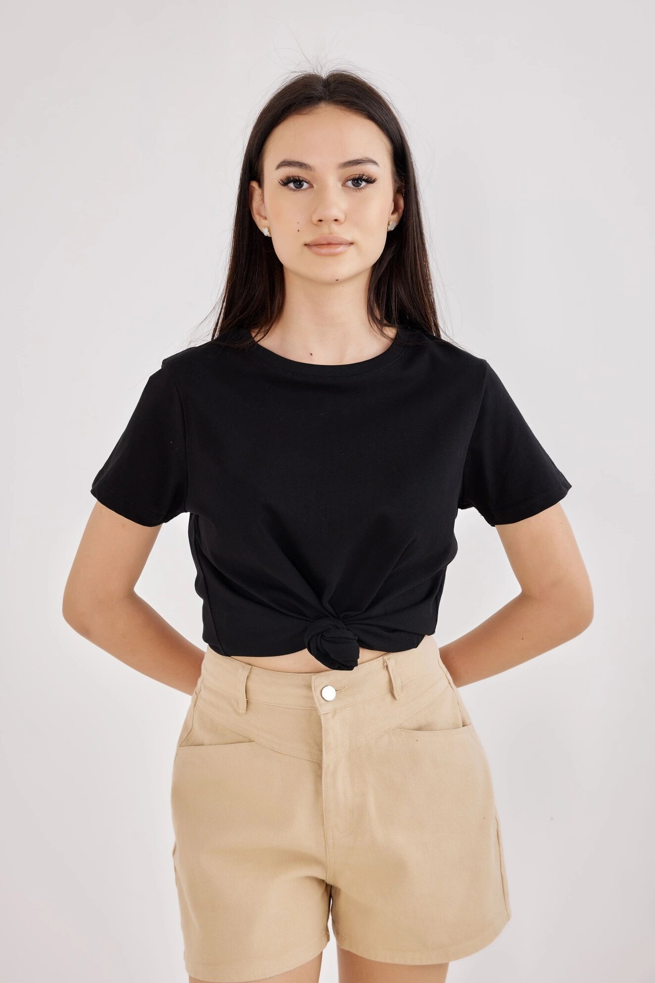 Футболка Selfie, размер XS, черный — фото 1