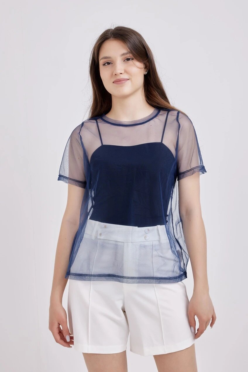 Футболка Selfie, размер L, cиний — фото 1