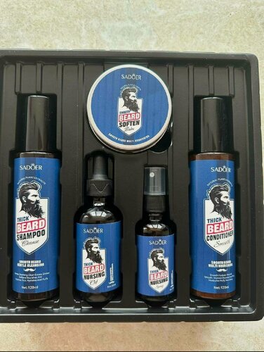 Изображение товара Идеальный уход подарочный набор мужской набор для ухода за бородой кондиционер для бороды, масло, бальзам и шампунь