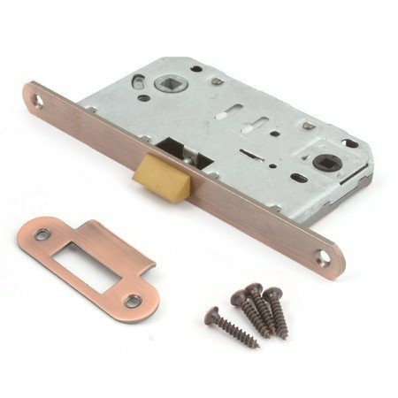 Защёлка врезная с фиксацией Apecs 5300-P-WC-AC медь