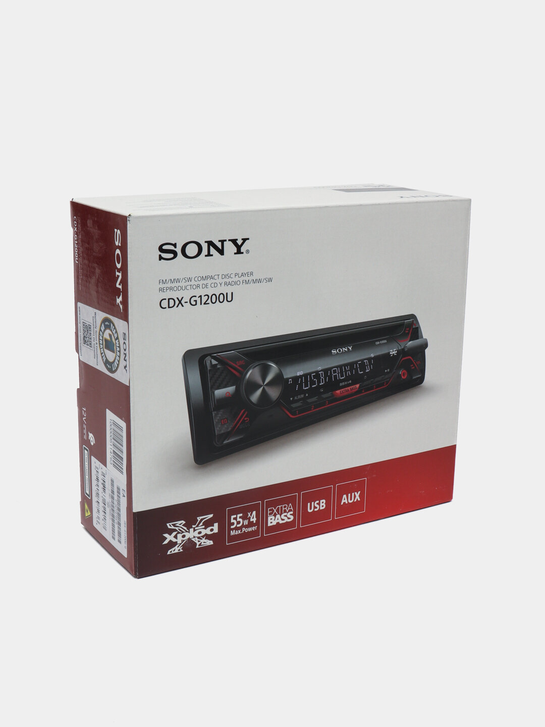 Автомагнитола SONY CDX-G1200U Q, черная, 4", 55Вт, встроенный CD-плеер, радиоприемник — фото 1