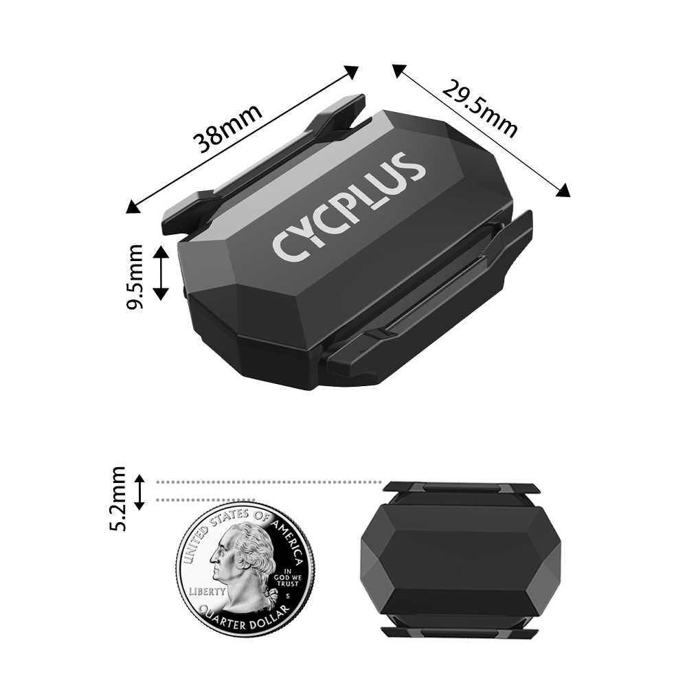 Беспроводной датчик скорости и каденса Cycplus C3, Bluetooth/ANT+, IP67, черный — фото 1