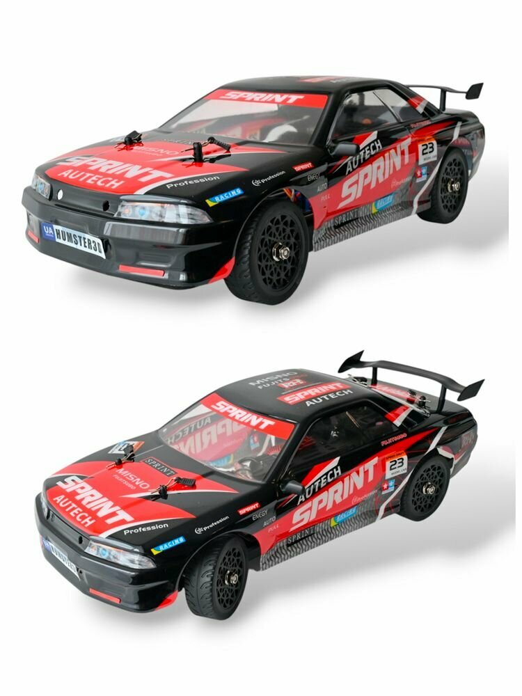 Радиоуправляемая машина для дрифта Remo Hobby RACING & DRIFT (черно-красная) 4WD 2.4G 1/14 RTR - RH1411-NBR
