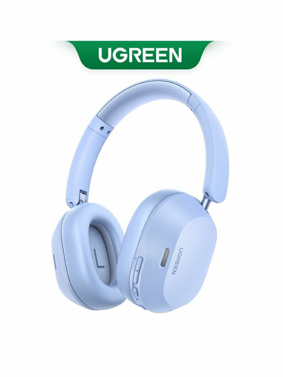 Наушники накладные UGREEN HP203 (65384) HiTune Max5c Hybrid Active Noise-Cancelling Headphones. Цвет: голубой