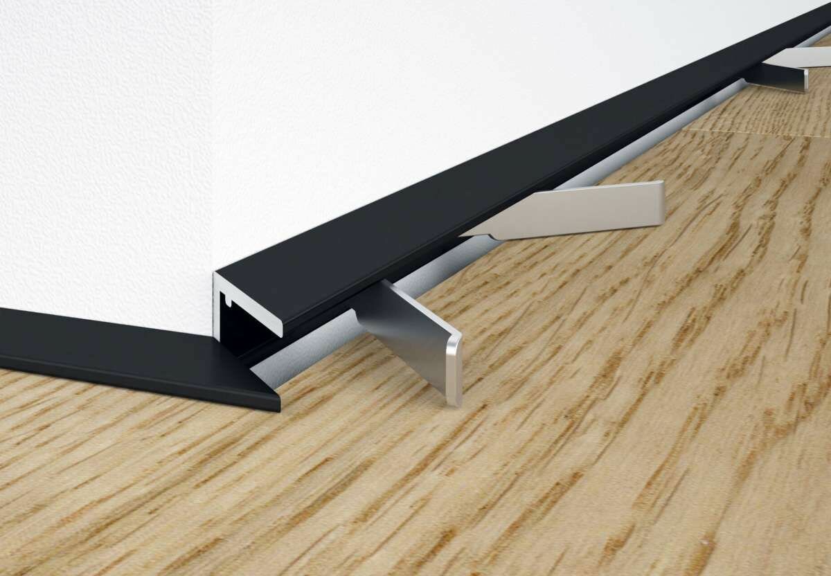 Minimal FD-05.3 микроплинтус алюминиевый черный RAL9005 матовый 2,5 м