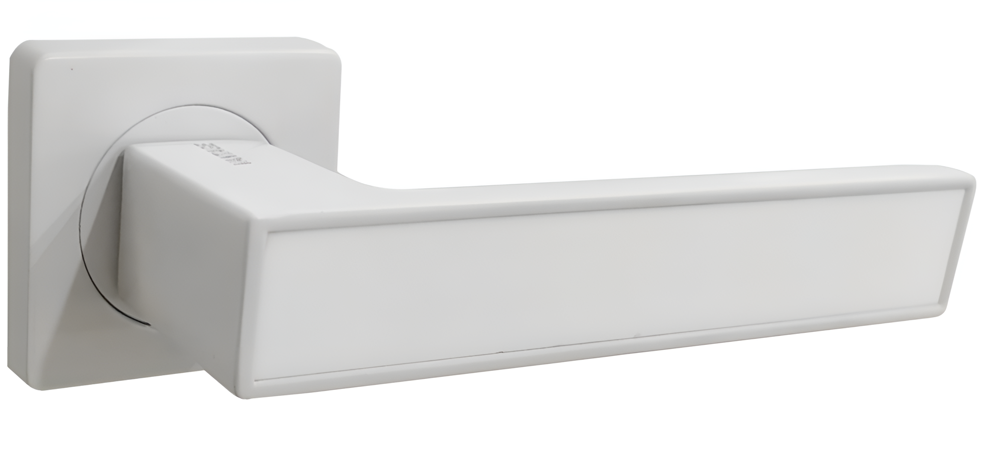 Ручка дверная межкомнатная алюминиевая Vantage V52WH AL матовый белый/белый глянец 2 шт.