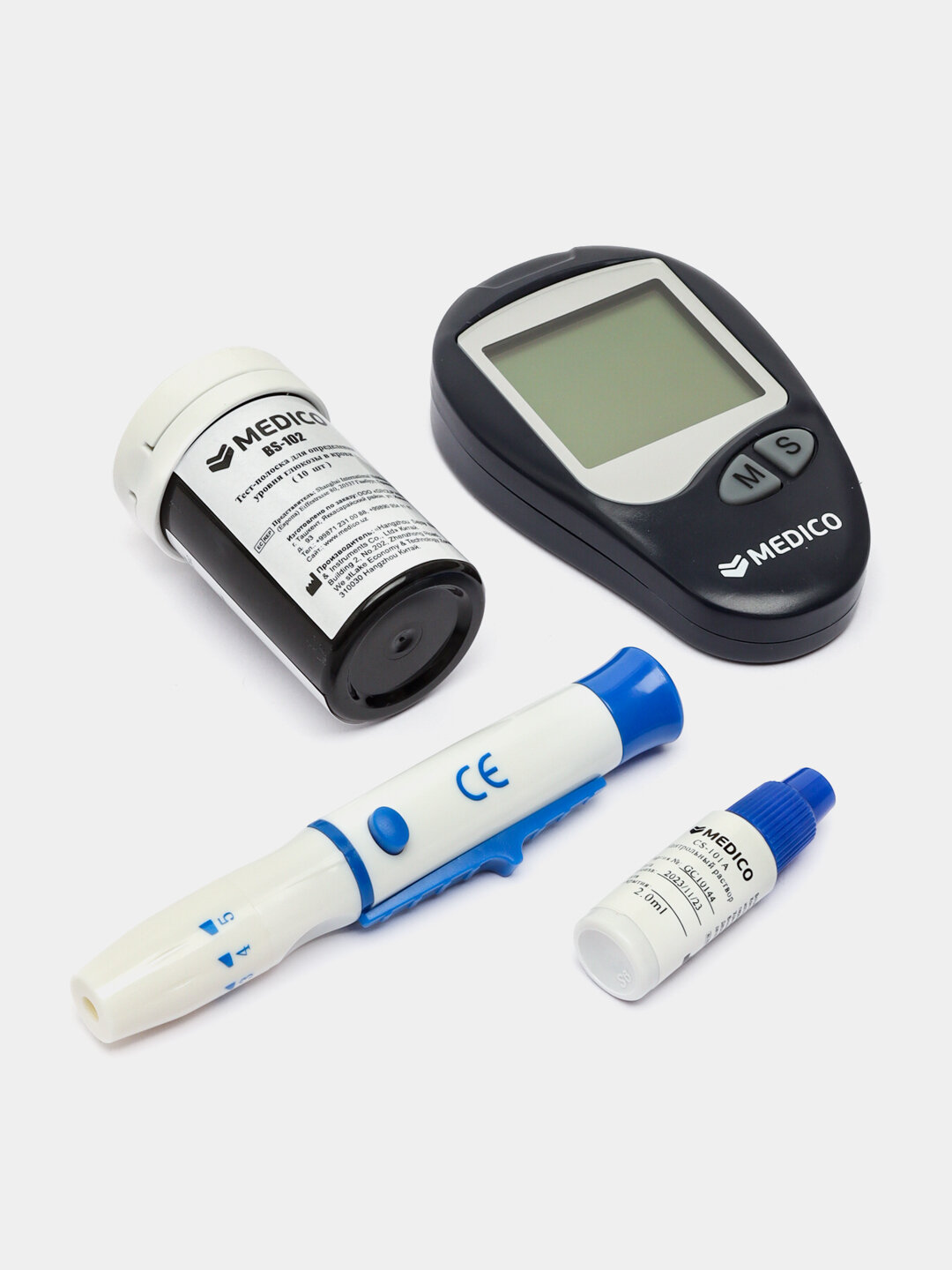 Глюкометр "Medico BG-202", 1.1-33.3 ммоль/л, 0.5 мкл, 360 измерений — фото 1
