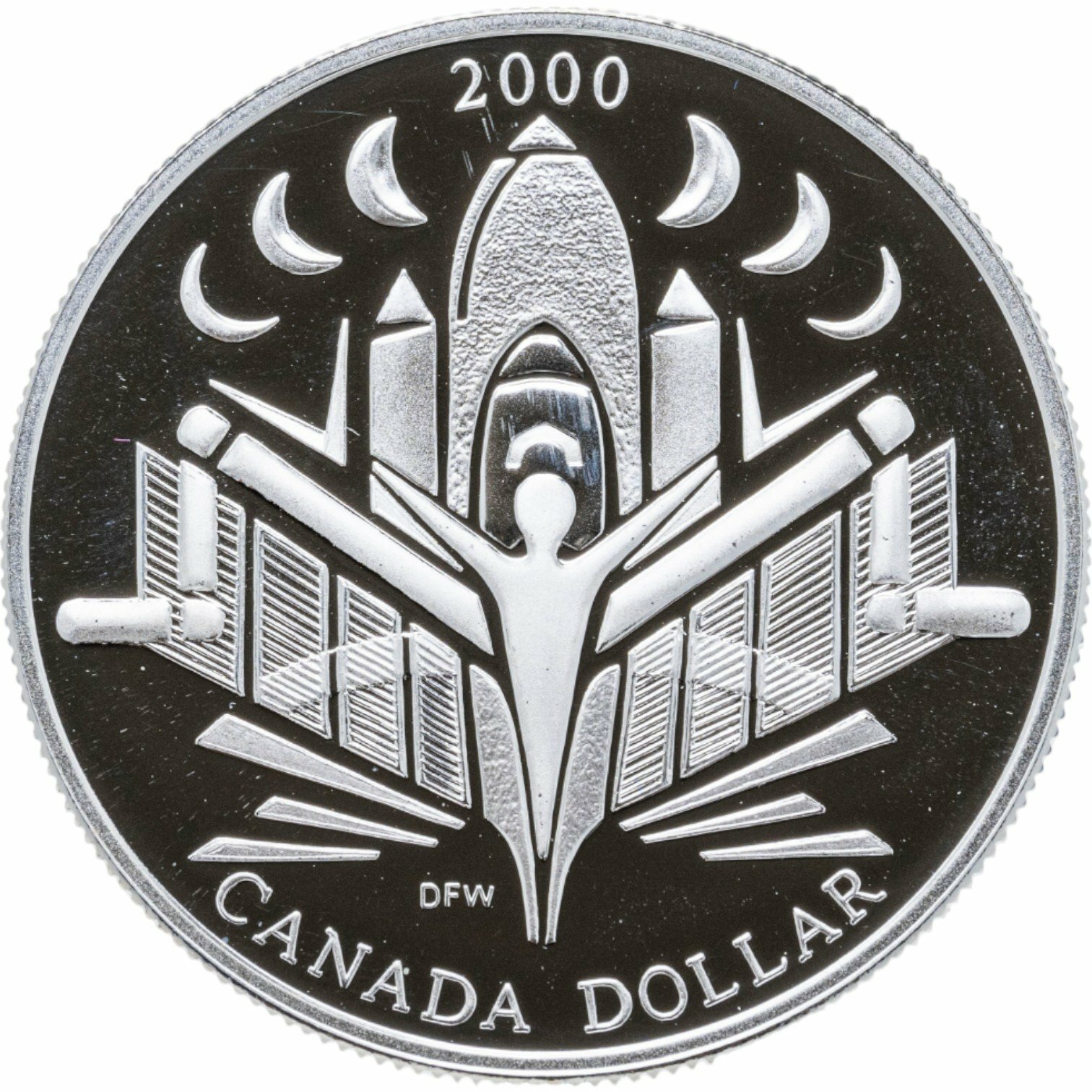 Канада 1 доллар dollar 2000 "Миллениум", Серебро 925, в сохранности Proof