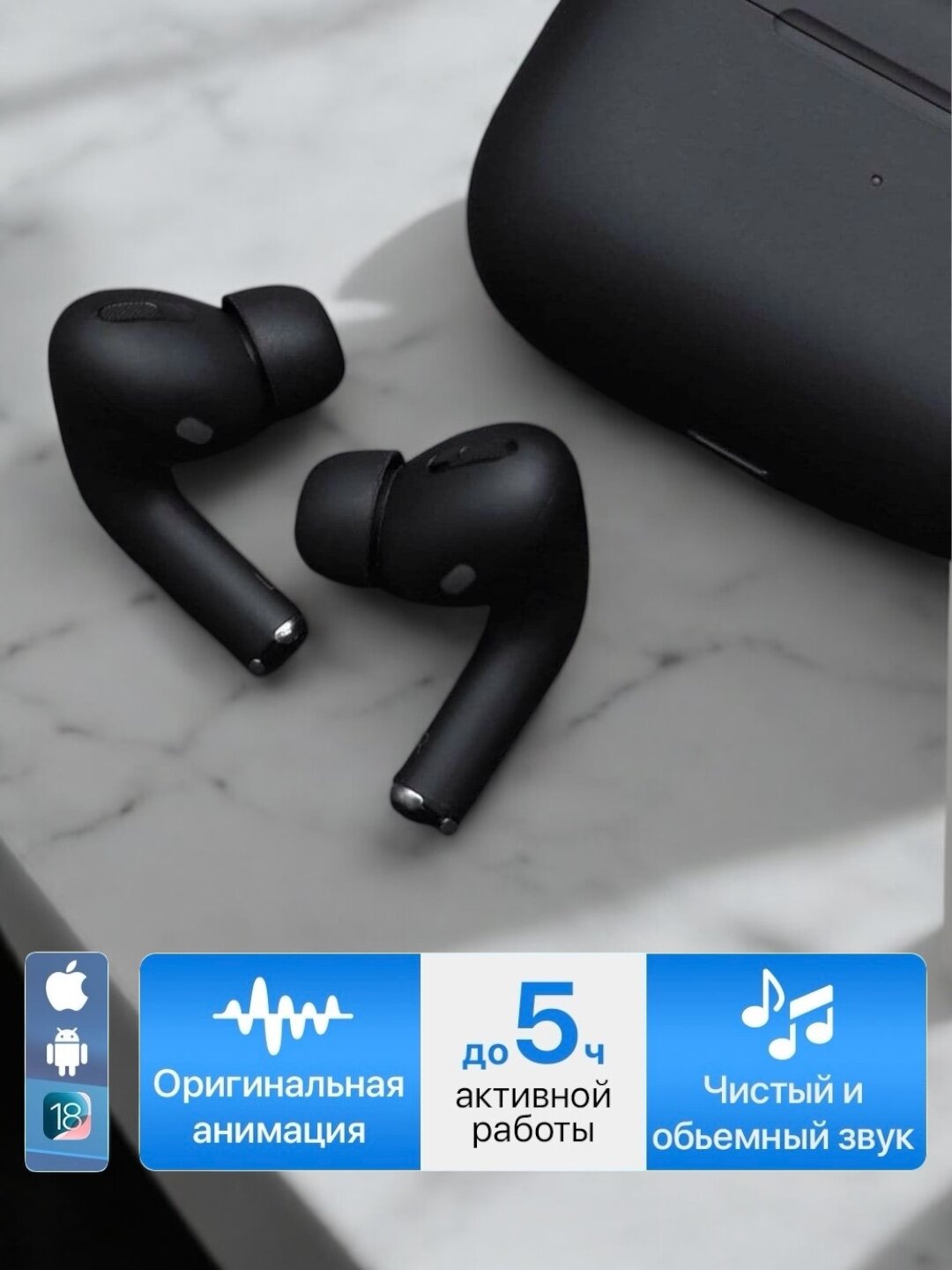 Беспроводные наушники Pro, Pro 2 сенсорный управление Bluetooth 5.0 1+1 — фото 1