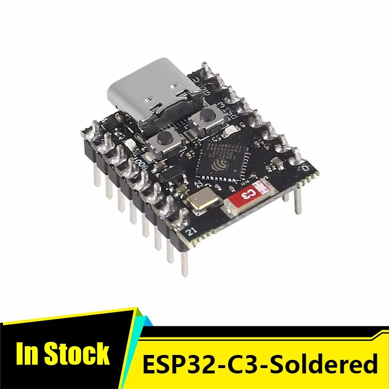XRY 1-5 шт. ESP32-C3 макетная плата ESP32 SuperMini макетная плата ESP32 макетная плата WiFi Bluetooth для Arduino, 1PCS, ESP32-C3-Soldered