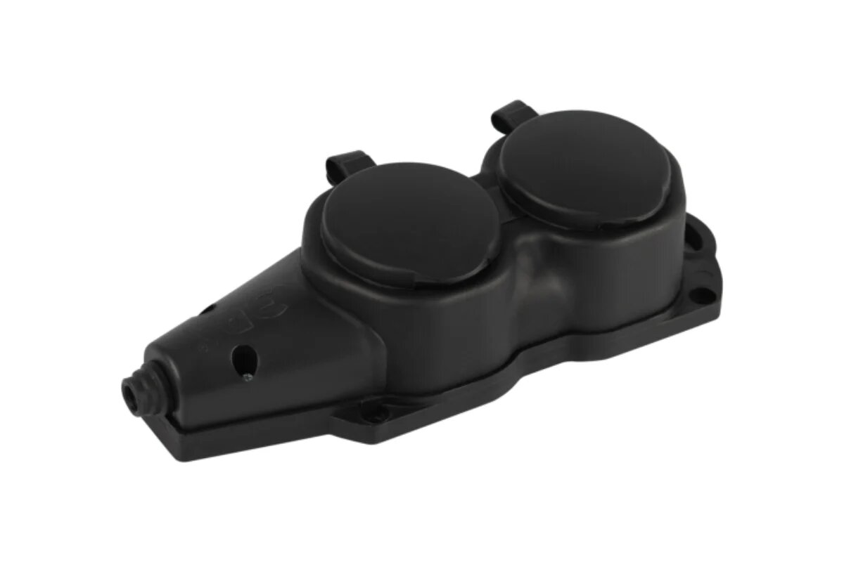 Колодка 2гн с З/К черная каучук с крышкой IP44 KX-2e-B-IP44 ЭРА Б0068451