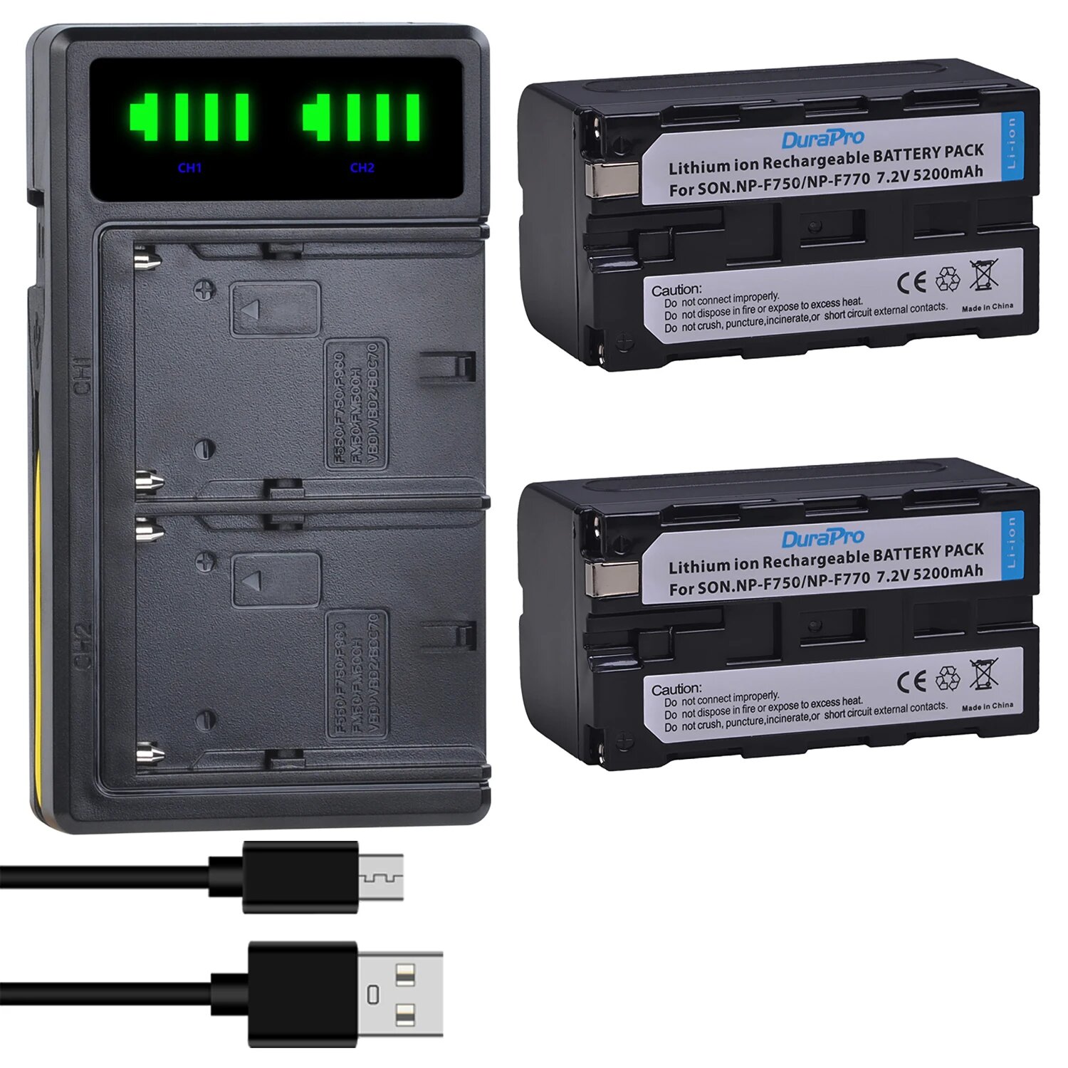 Аккумулятор DuraPro NP-F750/NP-F770 с зарядной станцией