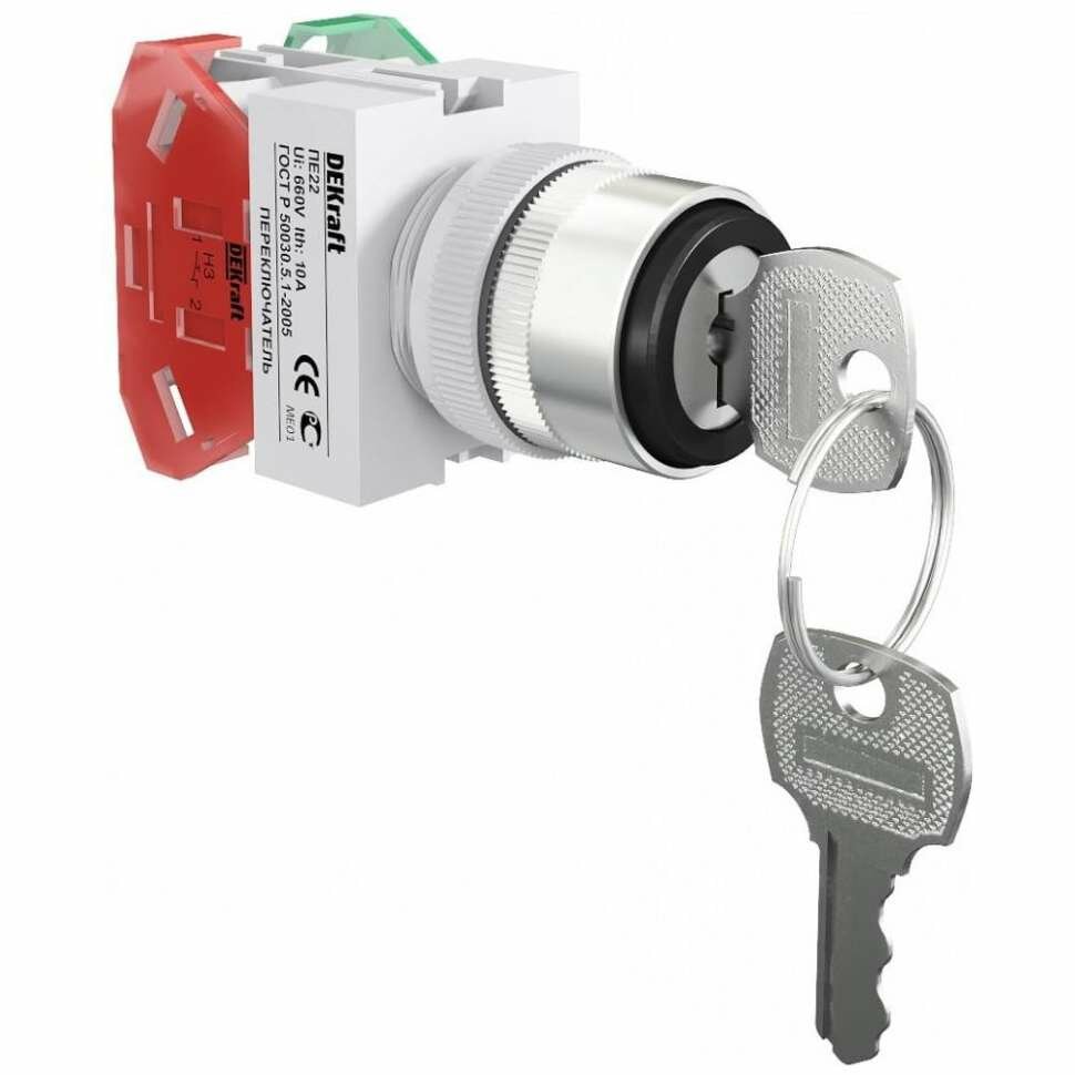 Переключатель Dekraft ПЕ22-AKSRL-3-BLK 25144DEK