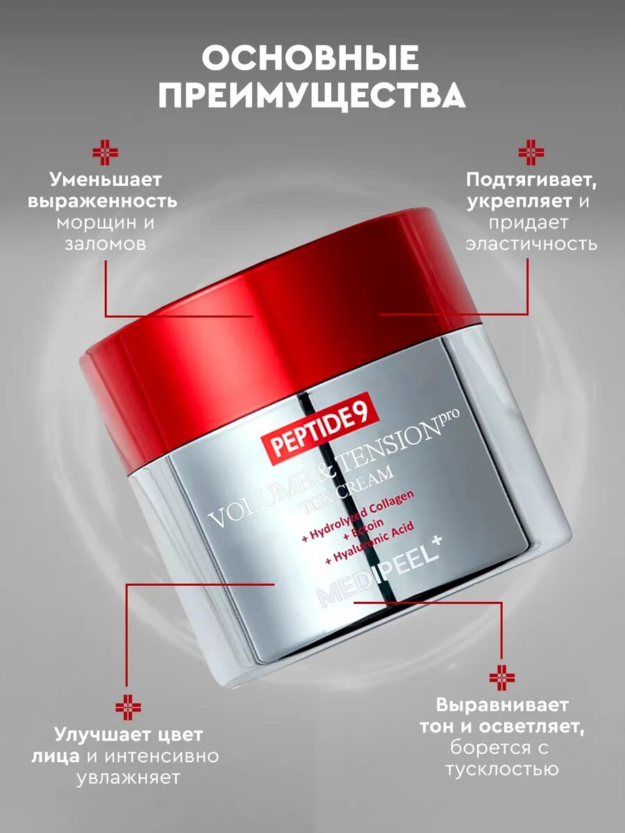 Крем Medipeel "Peptide 9 Volume", с пептидами, для борьбы с морщинами, 50 г — фото 1