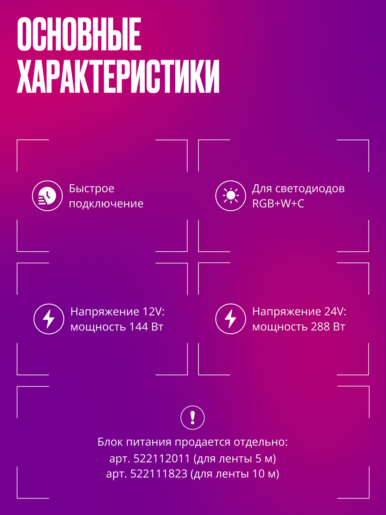 Умный Wi-Fi диммер контроллер для светодиодной цветной RGBWC ленты, 12-24 В, 288 ВТ + RF пульт управления — фото 1