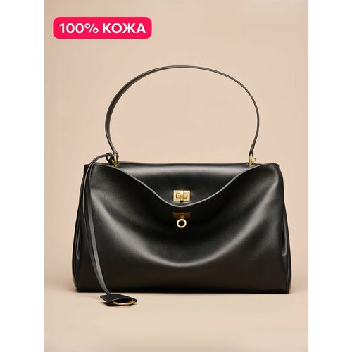 Сумка тоут JACK ARNO, фактура матовая, черный