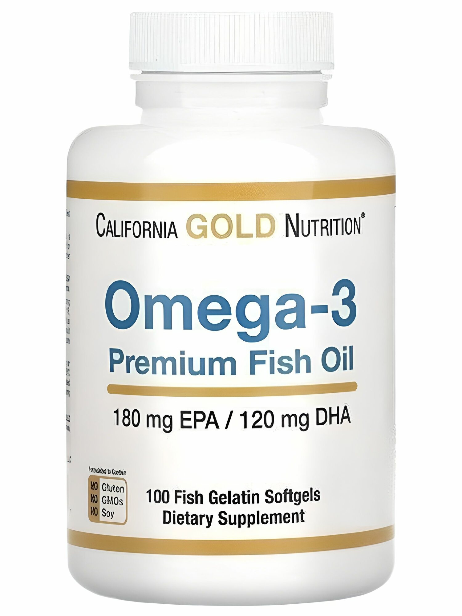Омега 3 California Gold Nutrition рыбий жир 1440 мг 100 капсул, для сердца и сосудов