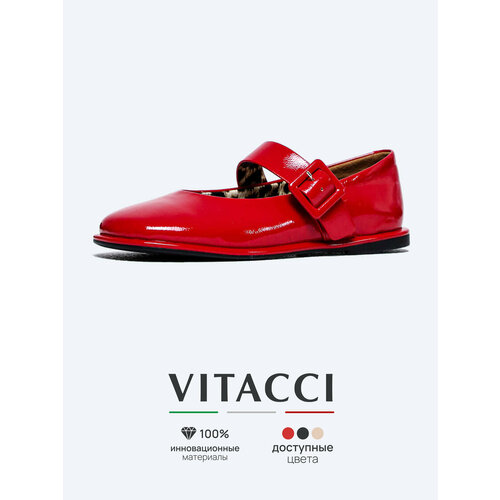 фото Балетки vitacci, размер 38, красный