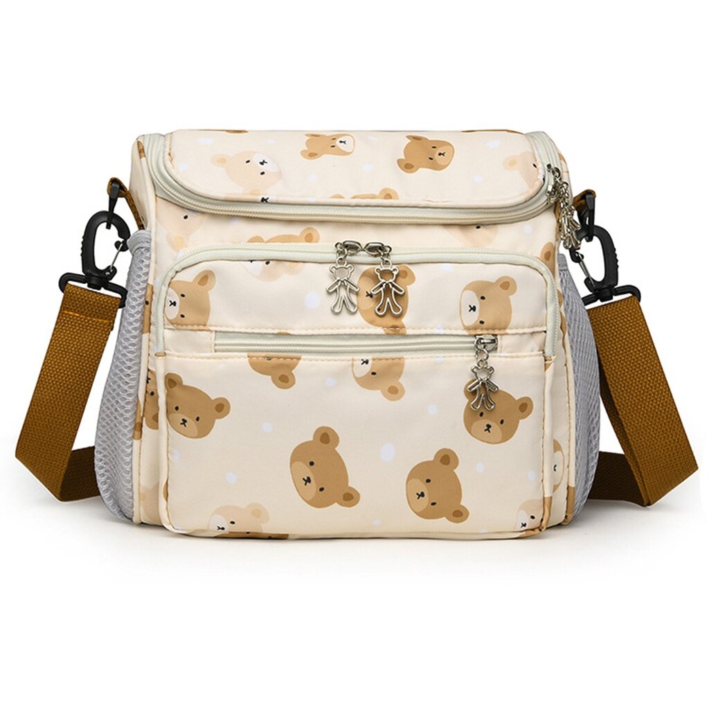 Large Capacity Diaper Bag with Insulated Bottle Pockets Spacious Mother Bag Multifunction Bag for Stylish Moms Travel
