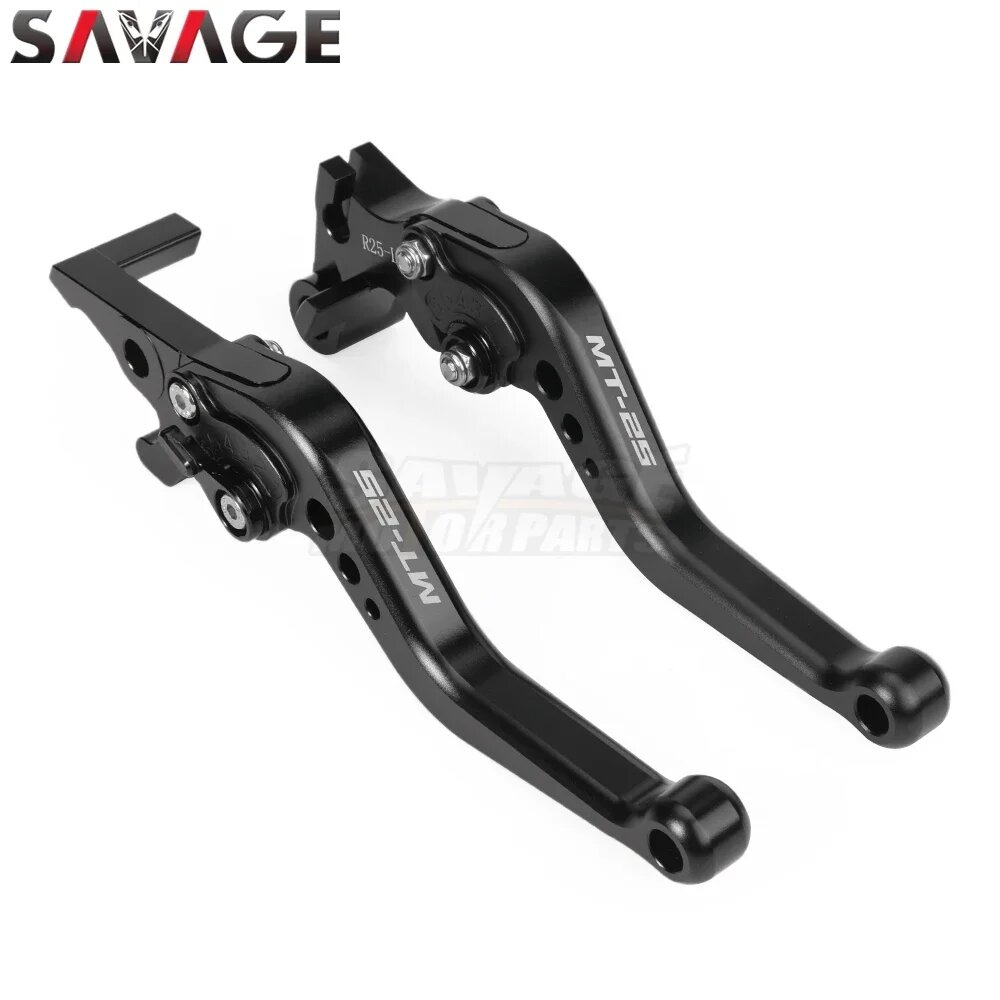 Для Yamaha MT25 MT03 2025 короткие тормозные рычаги сцепления, аксессуары для мотоциклов, регулируемые передние ручки управления MT-03 MT-25 2016+, Черный