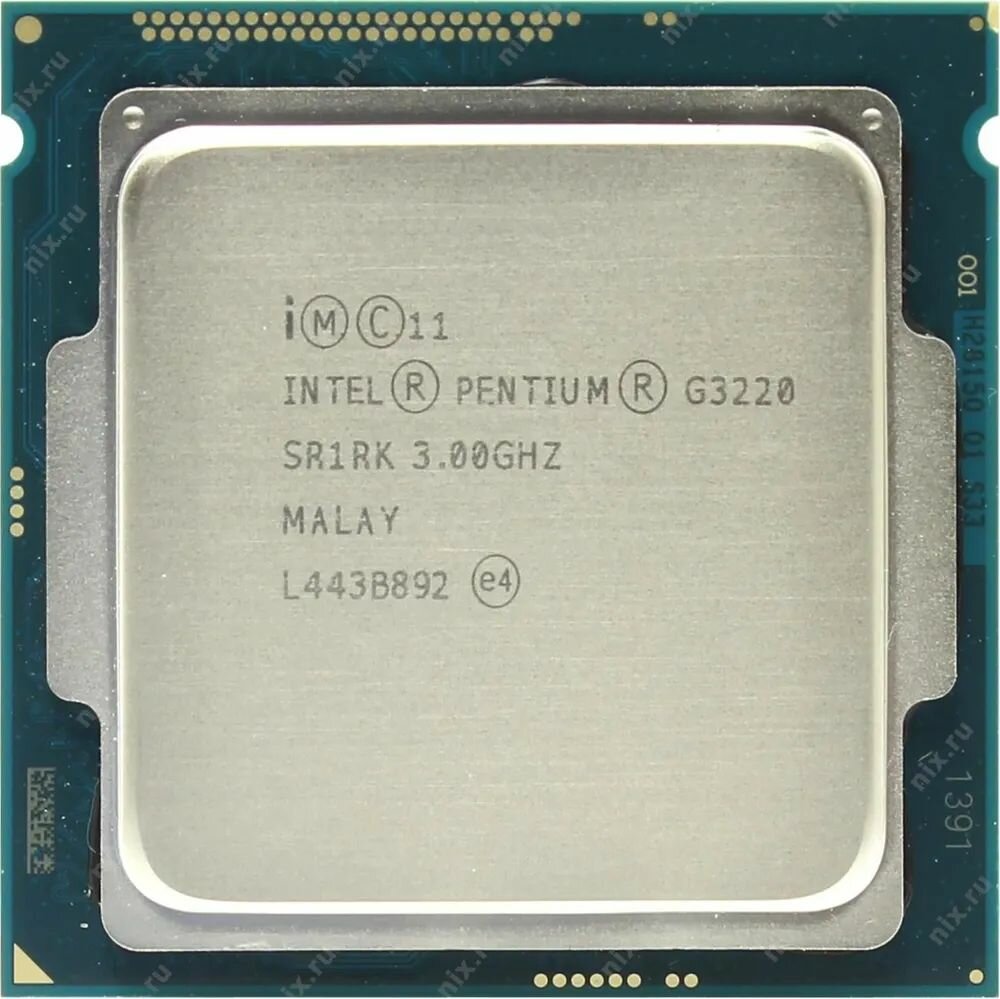 Процессор Intel Pentium G3220, OEM, 2 ядра, 2 потока, без кулера 3.0 GHz