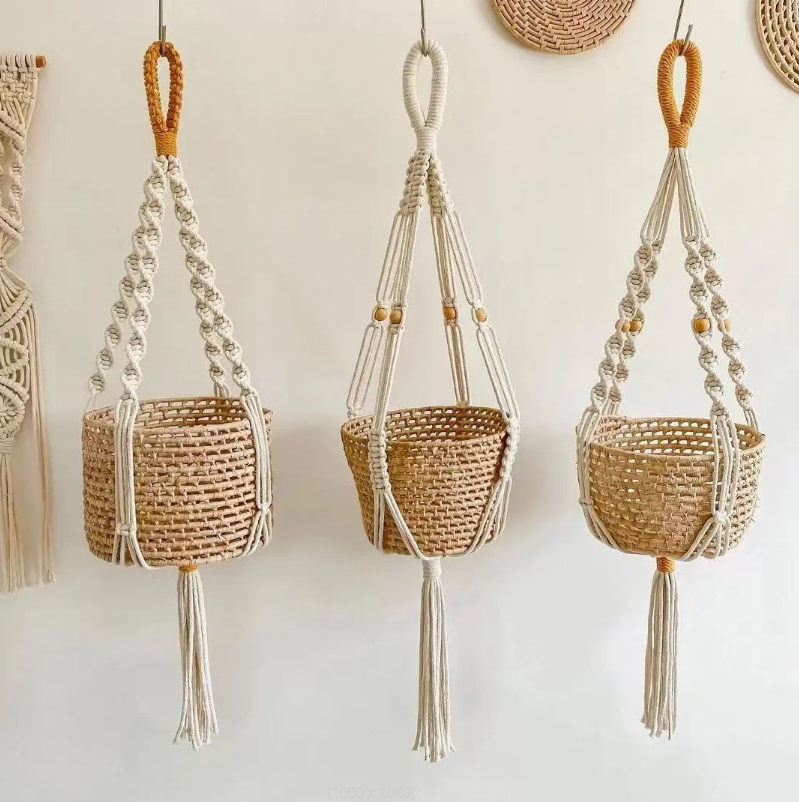 Подвес для кашпо и цветочных горшков MyPads на 85-95см длины, веревочный держатель для цветов, идеально подойдет для украшения дома и сада, 1 шт