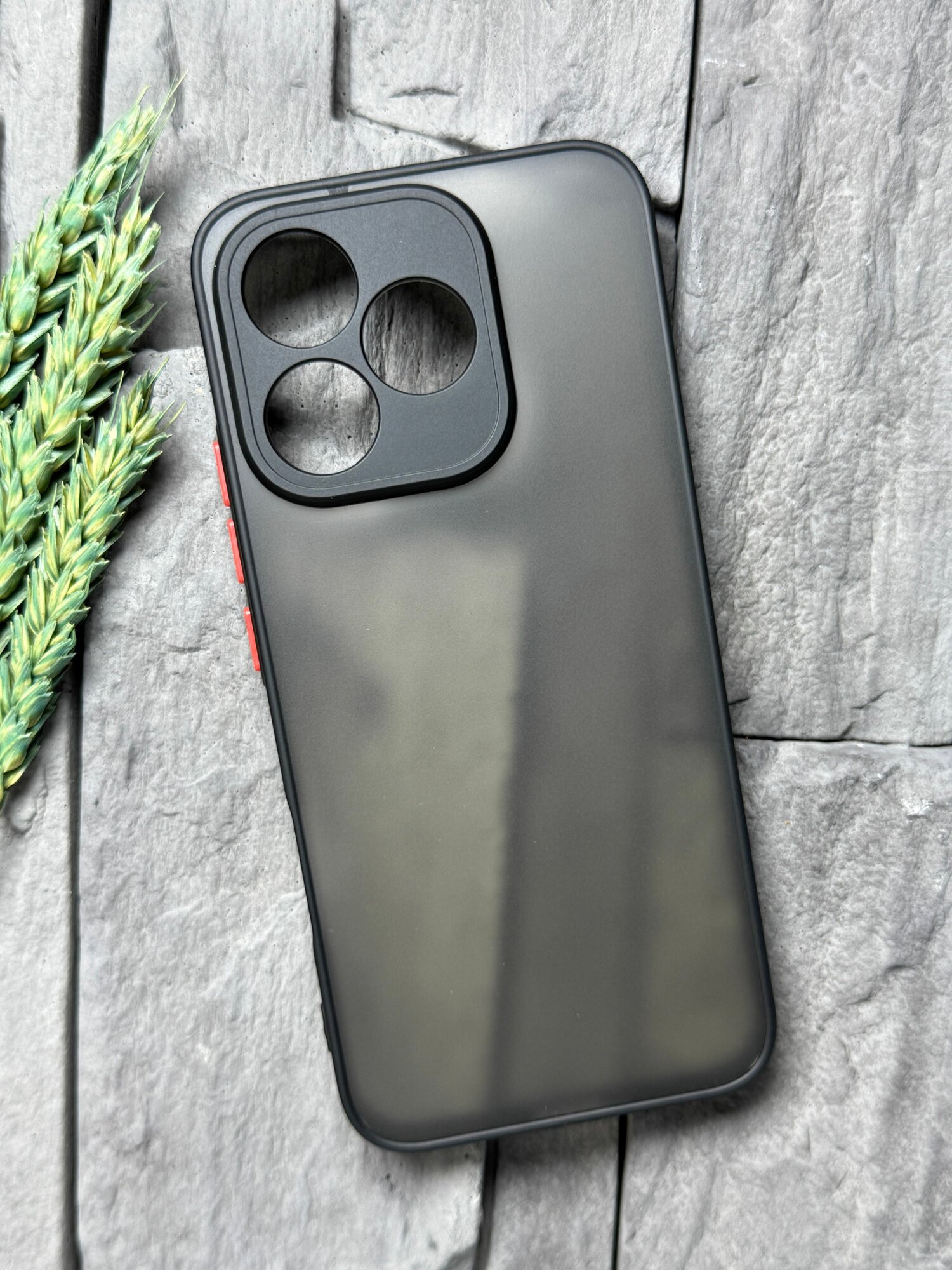 Чехол противоударный для Honor 400 Lite ( Хонор 400 Лайт ) матовый, с защитой камеры, черный
