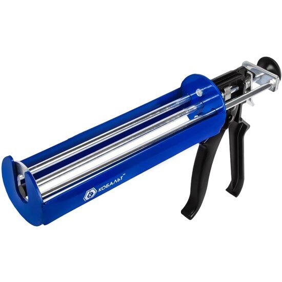 Пистолет Кобальт для химических анкеров скелетный стальной корпус 3-х штоковый поршень 380-410 мл. (918-664)
